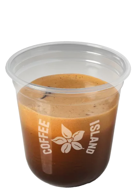 Freddo espresso in a Coffee Island cup