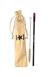 Reusable Metal Straw (Black - Purple)